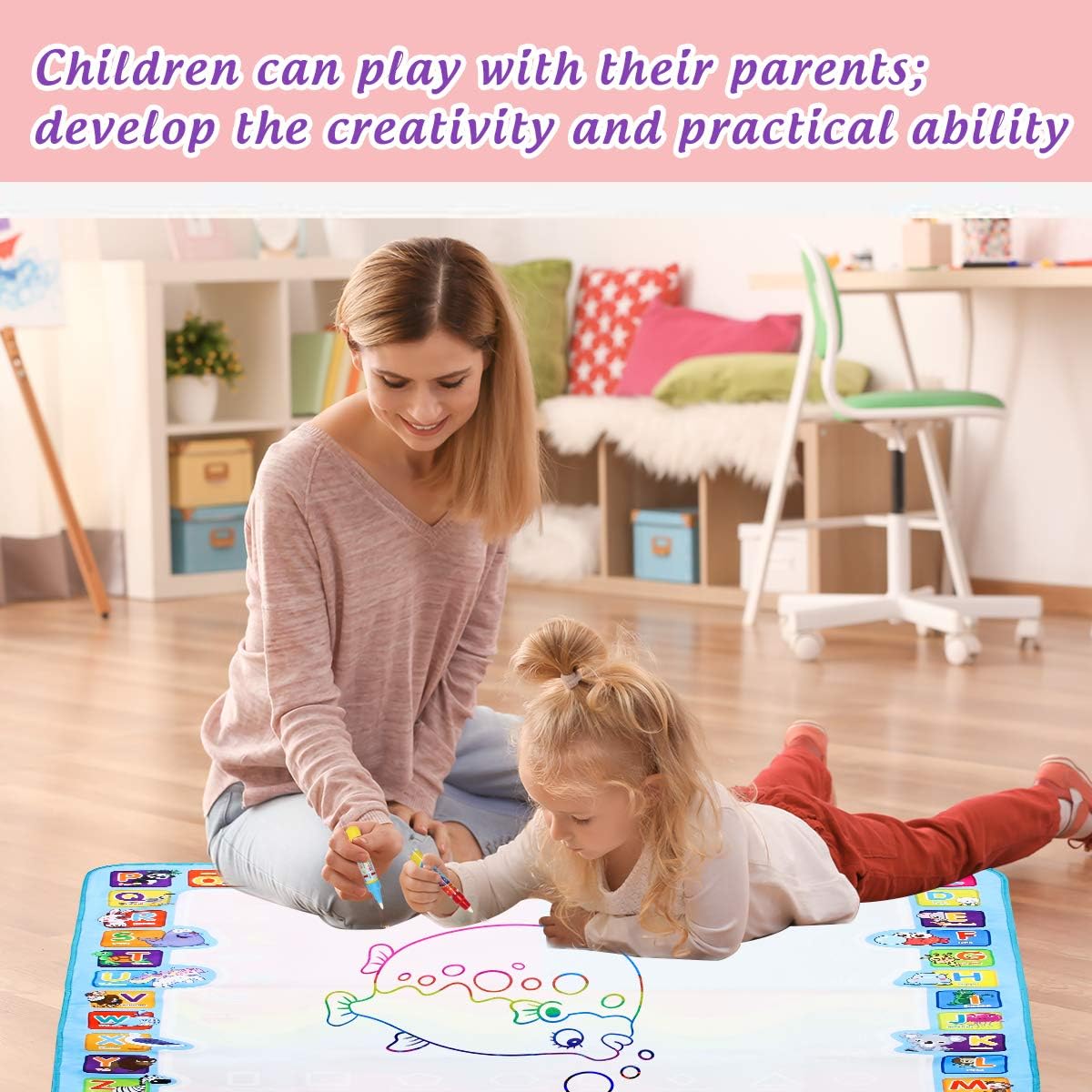 Magic Water Drawing Mat Reusab - Drawing Projector Kids review and price