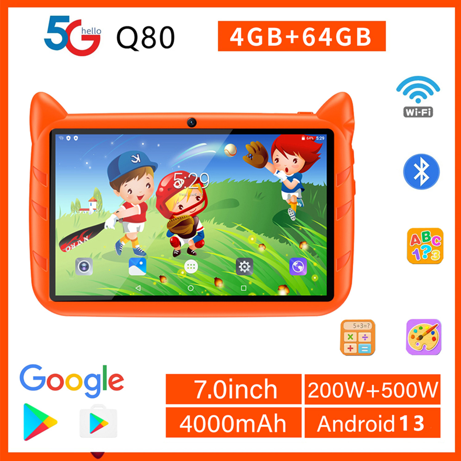 New 5G WiFi Kids Tablet 7 Inch - Japanese Kids Education review and price