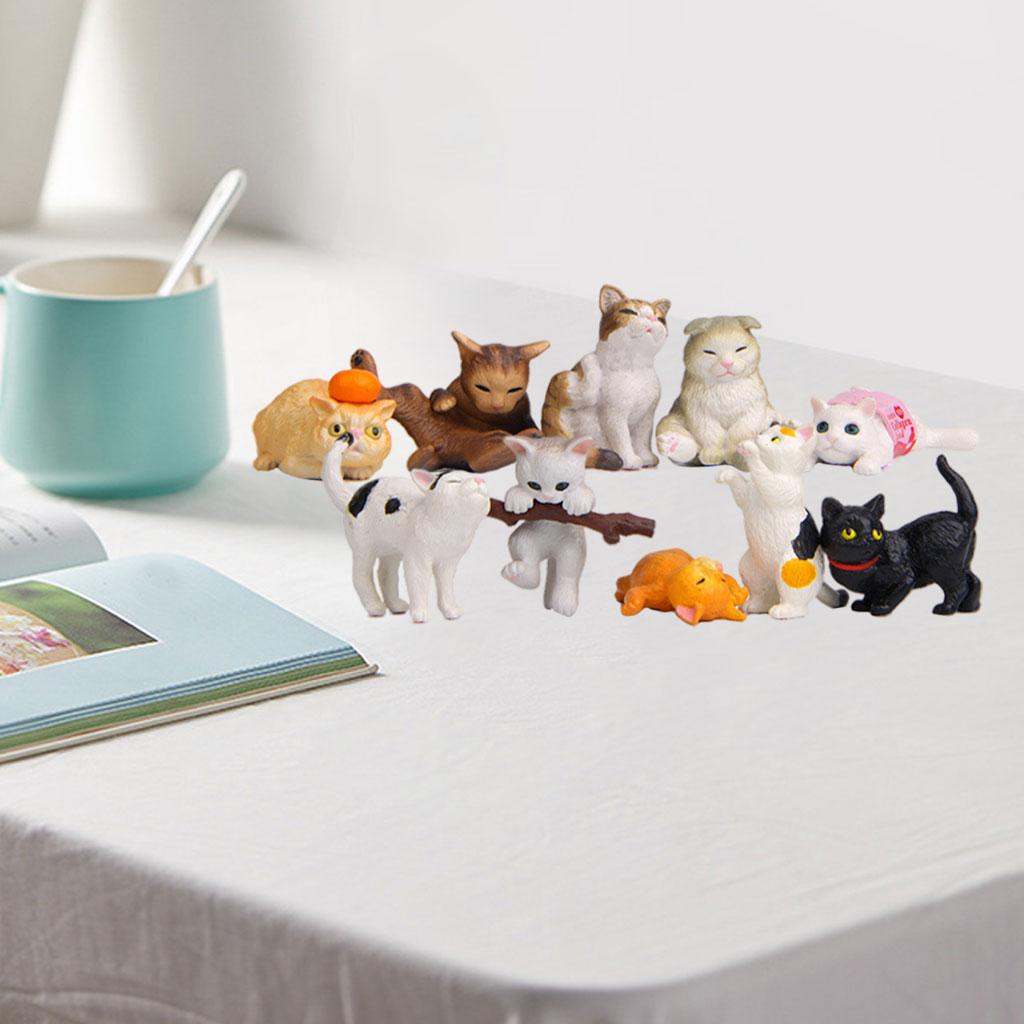10 PCS PVC Cat Figures Statues - Kids Education Learn Tv review and price