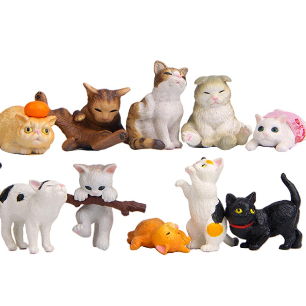 10 PCS PVC Cat Figures Statues - Kids Education Learn Tv review and price