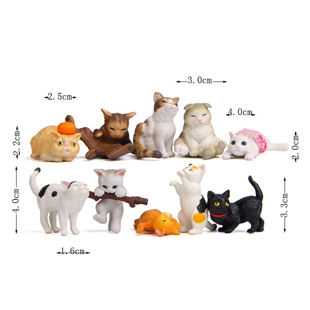 10 PCS PVC Cat Figures Statues - Kids Education Learn Tv review and price