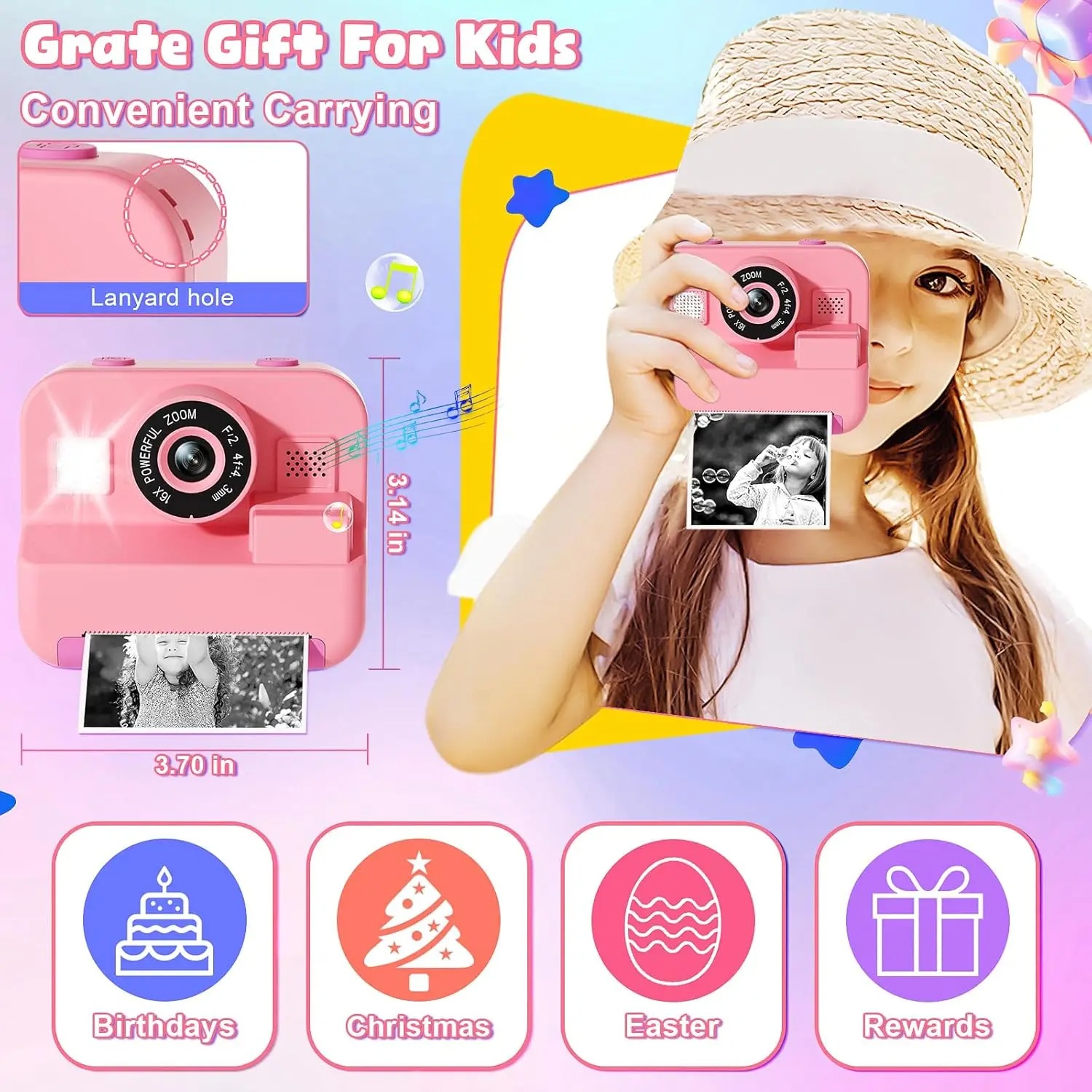 newInstant Print Camera With 3 - Japanese Kids Education review and price