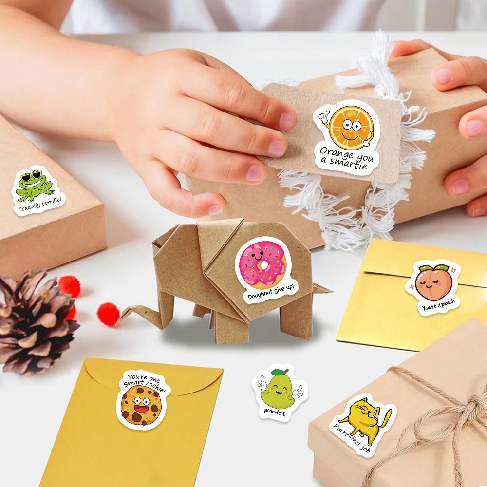 100-500pcs Cute Decal Student  - Kids Education Motivation review and price